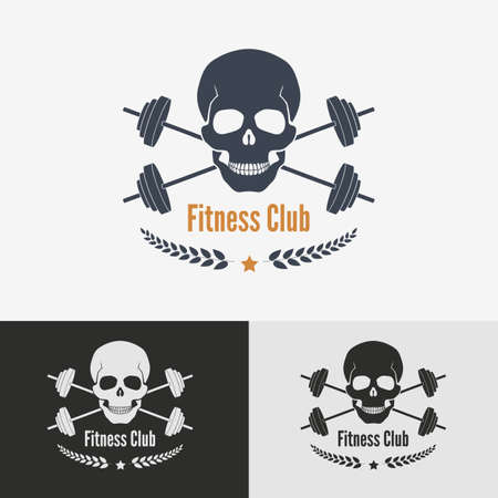 Athletic gym icon concept.  Symbol for sport athletic club, vector illustration.のイラスト素材