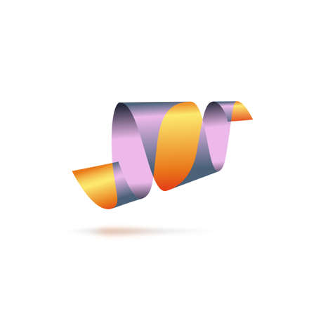 Abstract logo, ribbon sign - vector design friendly logo concept.のイラスト素材