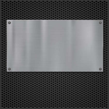 Metal plate over grate texture, vector illustration for your design.のイラスト素材