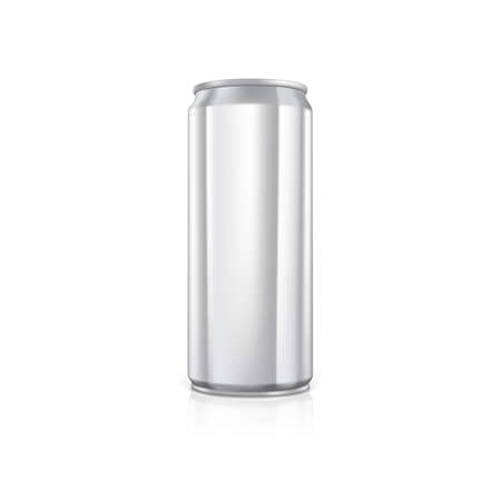 Blank aluminium can.  Drawn with mesh tool. Fully adjustable and scalableのイラスト素材