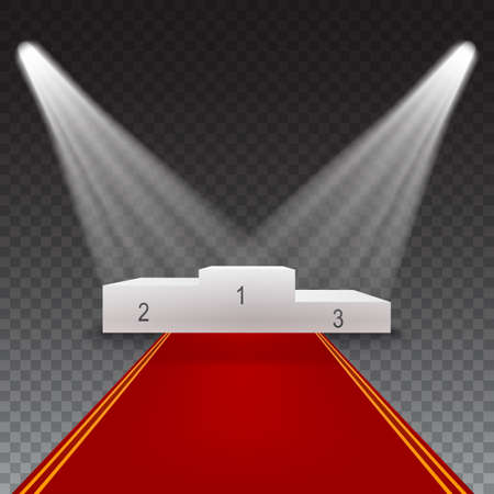 Podium for winner illuminated spotlightsのイラスト素材