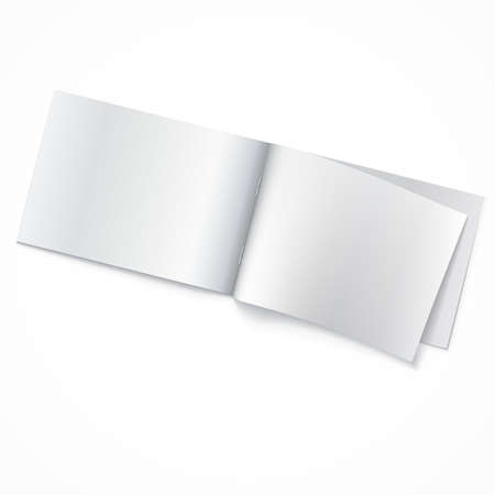 Blank opened magazine template, isolated  on white background Vector illustration.のイラスト素材