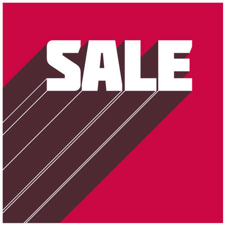 Sale Poster with Long Shadow. Sale and discounts template. Clearance Sale Banner, graphics sales, sale flyer, sale background. Vector illustrationのイラスト素材