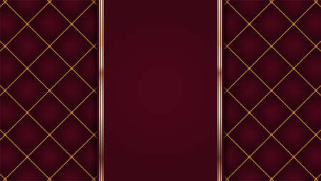 Abstract modern background with golden elements. Geometric repeating luxury ornament with golden diagonal square.のイラスト素材