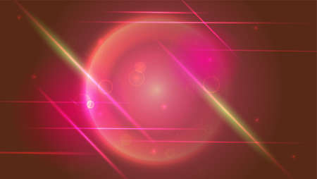 Abstract bright motion background with blurred light rays and lens flare. Dynamic digital, technology backdrop for breaking news or cover. Vector illustration.のイラスト素材