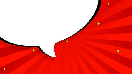 Pop art chat bubble in comics book style, blank layout template with halftone dots, comic speech bubble. Clouds beams and isolated dots pattern. Thoughts bubble in pop art comics style.のイラスト素材