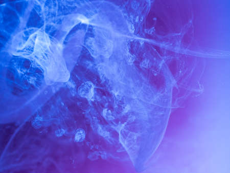 Abstract colored background. Blue smoke, ink in water, the patterns of the universe. Abstract...