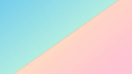 Paper with two color background, idea for banner. Horizontal abstract geometric compositions with paper sheets for card, poster, brochure. 3D illustrationのイラスト素材