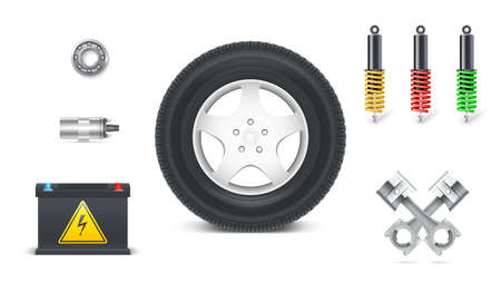 Icons of Car partsのイラスト素材