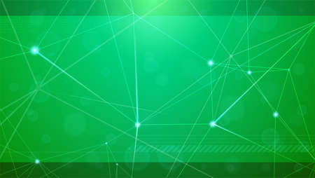 Abstract cyber background. Concept of digital network plexus. Geometrical grid with points connected by lines. Vector illustration with UI elements. Symbols of the Internet, business communicationsのイラスト素材