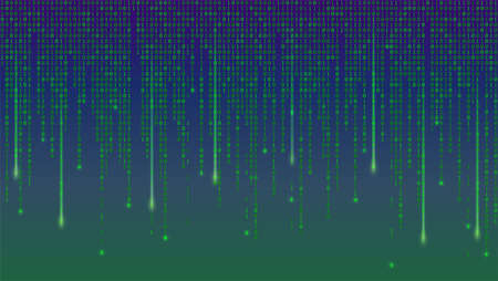 Binary computer code. Code listing of matrix. Technology background. Data pattern with zero and one. Template for concept of security, programming and hacking, deep decryption and encryption.のイラスト素材