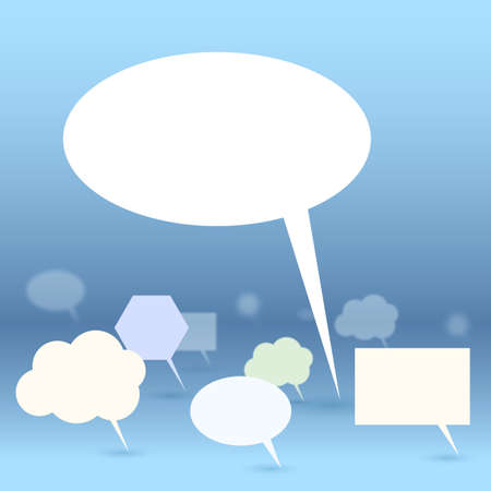 Leader of public opinion. Set of abstract speech bubbles, 3D vector illustration. Concept of...