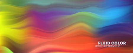 Abstract flowing pattern. Stream of colorful liquid shape. Modern background with gradient stripes....