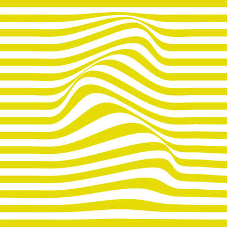 Flowing wavy yellow lines. Pattern with flowing stripes. Modern abstract background. Vector minimalistic design templateのイラスト素材