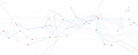Abstract polygonal plexus with lines and points. Geometric pattern. Blurred background with place...