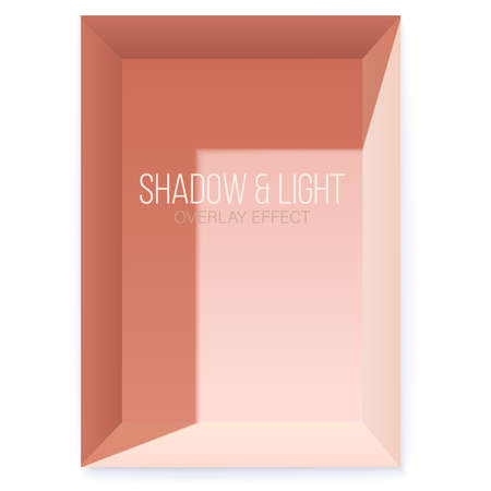 Box with shadow. Studio for product display. Vector poster on whiteのイラスト素材