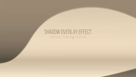 Stage in beige color for product display. Spot of light on wall. Shadow overlay effect. Vector 3d illustrationのイラスト素材