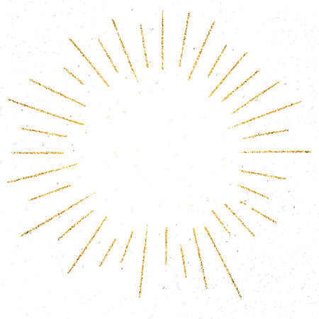Glittering rays on old paper. Vintage background. Vector illustration.
