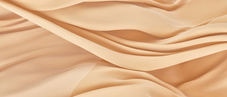 Cloth, with wavy pattern. Fabric with effect of sways in the wind.の写真素材