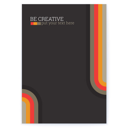 Abstract pattern with colored stripes. Retro background. Vintage 70s style.のイラスト素材