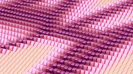 Abstract background with blocks angled in random order.