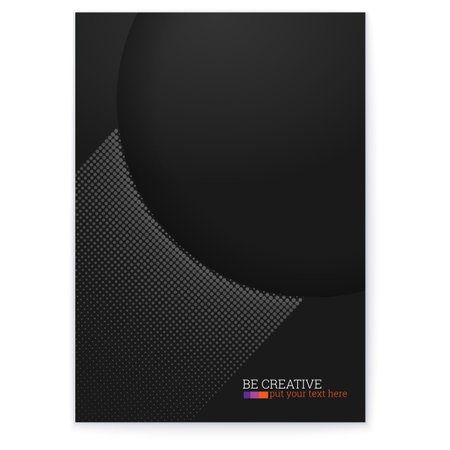 Abstract geometric poster. Halftone effect.のイラスト素材