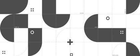 Wide geometric background with graphic data visualization.のイラスト素材