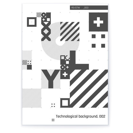 Geometric Vector Design for Corporate Data, Infographic Reportsのイラスト素材