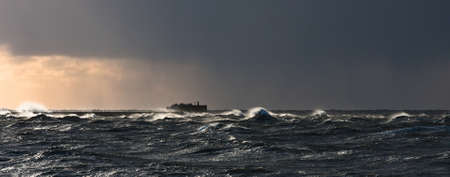 storm in baltc seaの写真素材