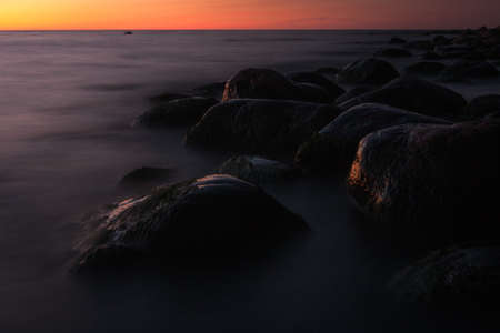 seascapes with stonesの写真素材