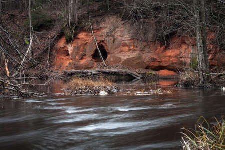 sand rocks by river