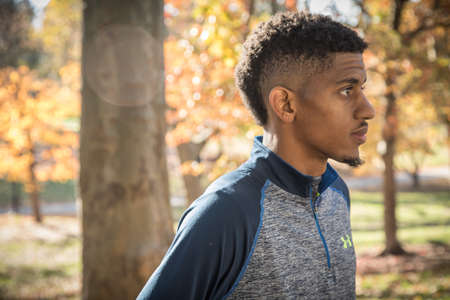 A portrait of a young man on an Autumn day in Central Park. Shot during the Autumn of 2016 in New...