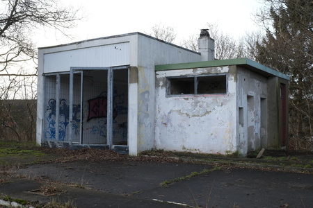 Old gas stationのeditorial素材