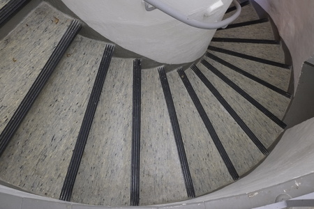 Spiral staircase in a lighthouseの写真素材