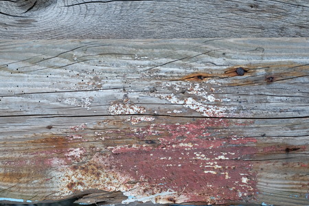 Wooden beams with paint residueの写真素材