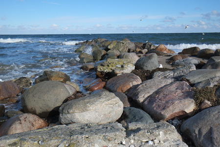 Breakwater on the Baltic Seaの写真素材