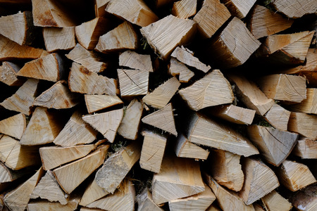 Firewood on a pileの写真素材