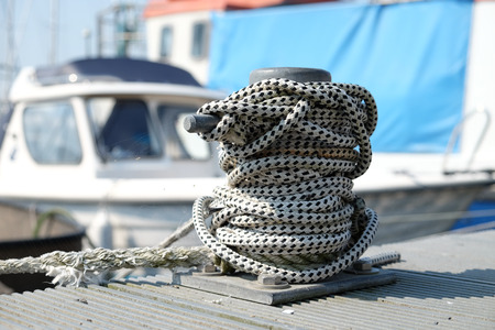 Rope wrapped around the bollard