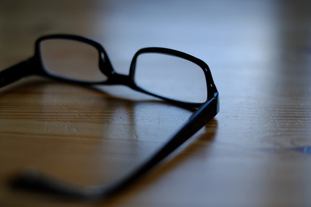 Reading glasses in backlight