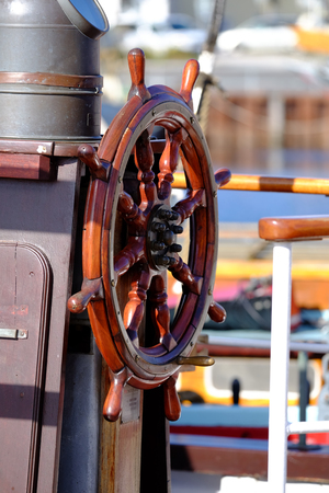 Helm of a windjammer