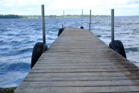 Footbridge on the water with scuff protection