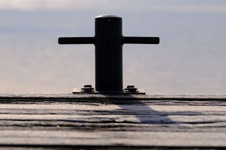 Bollard for mooring at the landing stageの写真素材
