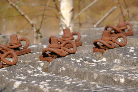 Steel clips for fastening the rails on railway sleepers