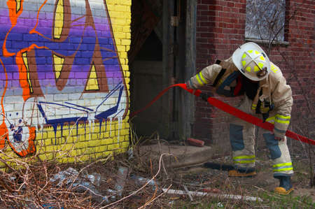 Firefighter Chaplain assisting New Hampshire town with a mill fireのeditorial素材