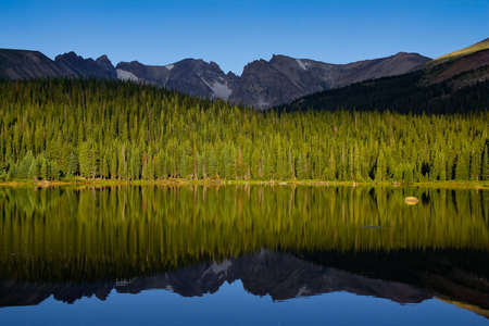 Reflection on Lakeの写真素材