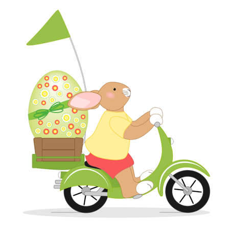 Colorful images of Easter characters and animalsのイラスト素材