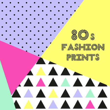 Trendy pattern in 80s style for your decorationのイラスト素材