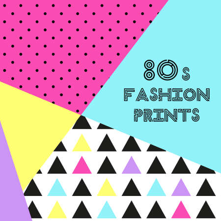 Trendy pattern in 80s style for your decorationのイラスト素材