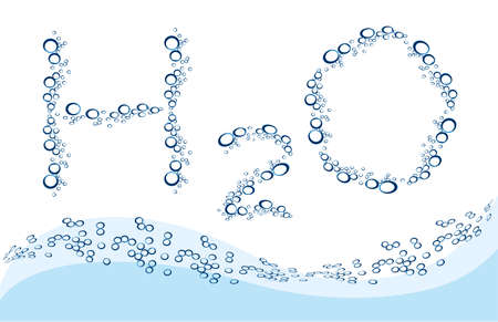 Abstract background with water bulbsのイラスト素材