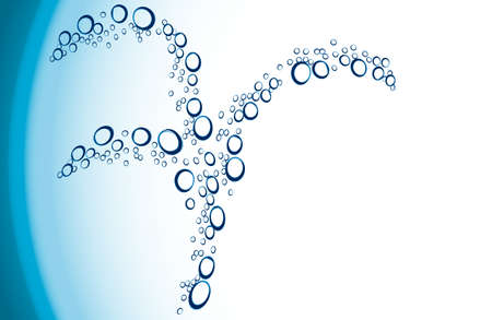 Abstract background with water bulbsのイラスト素材